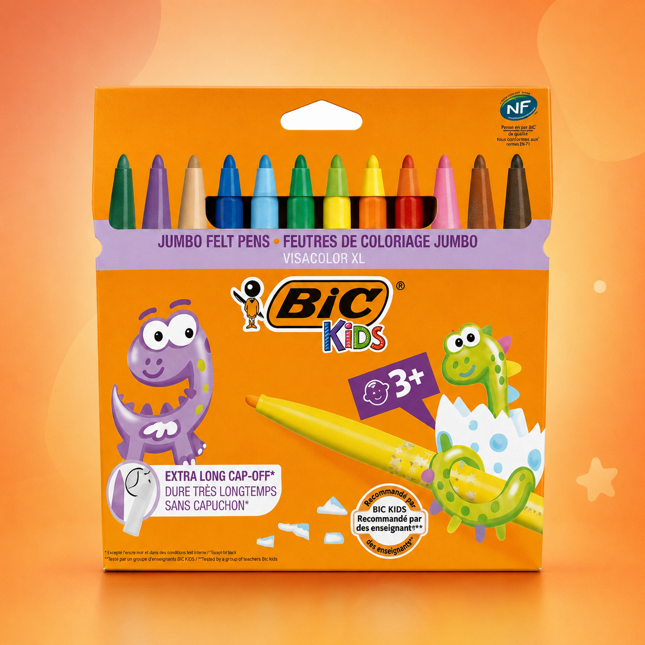 Feutres BIC Kids Visacolor XL – 12 couleurs