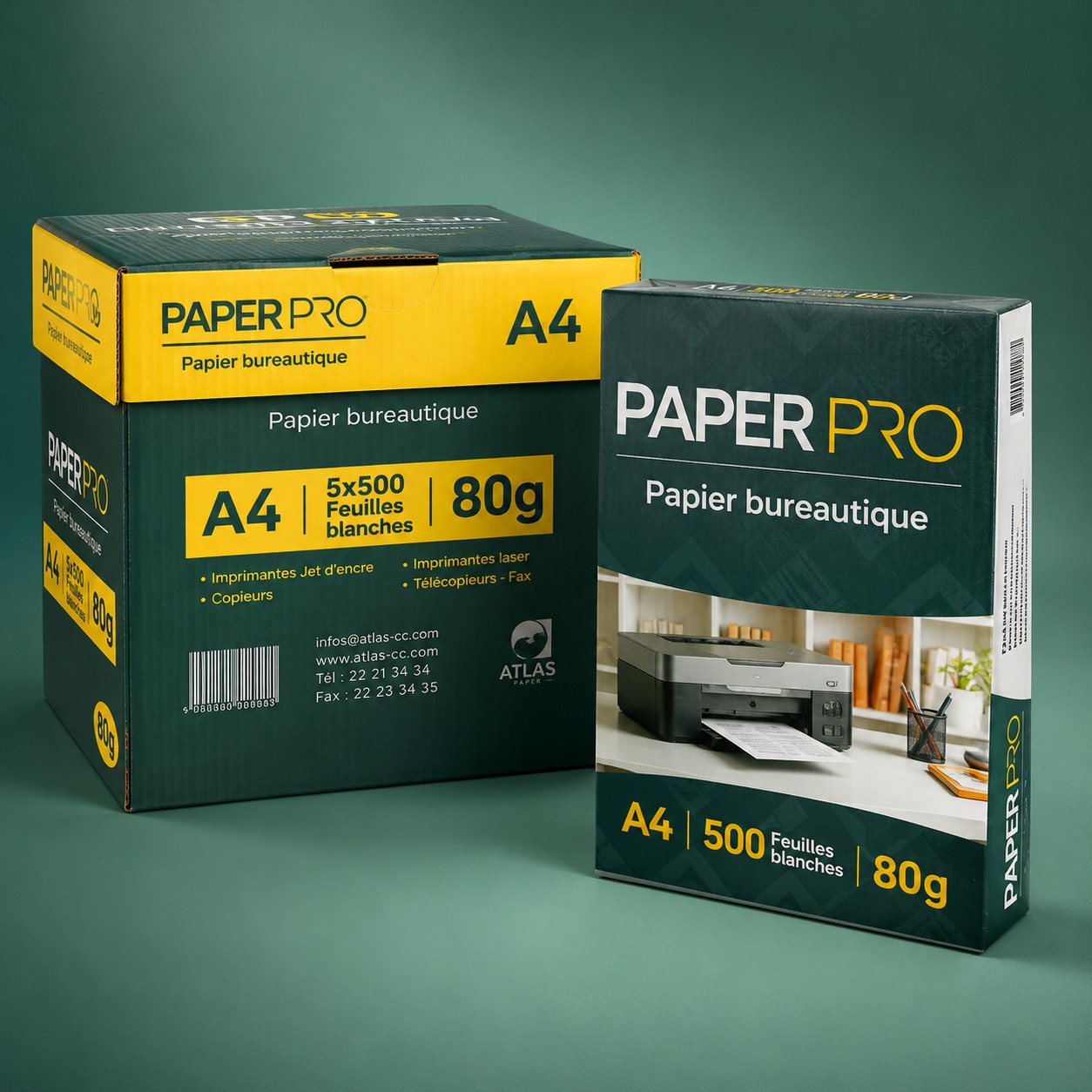 Ramette papier A4 PAPER PRO 80 g/m² – 500 feuilles
