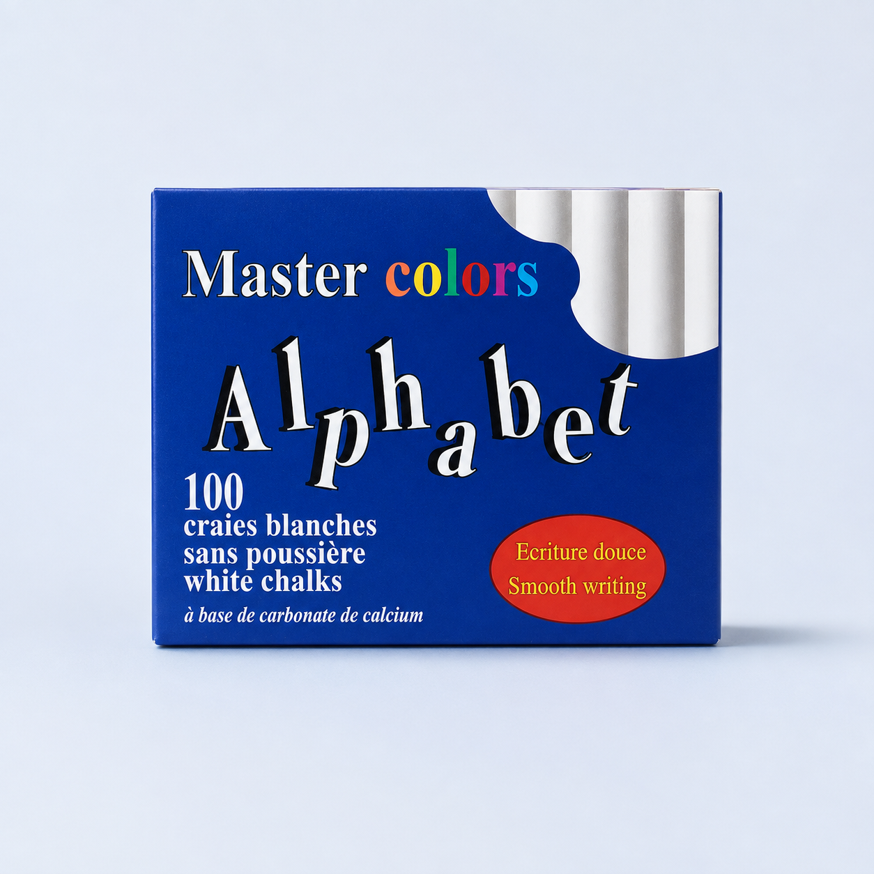 Craies blanches ALPHABET – boîte de 100