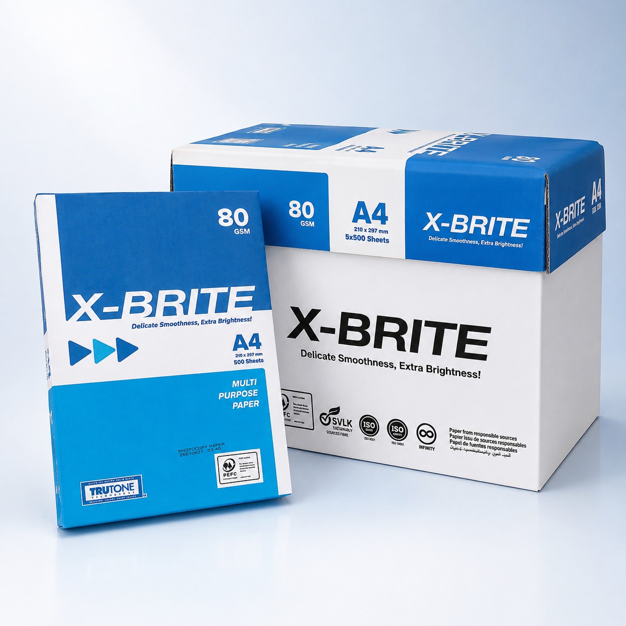 Ramette papier A4 X-Brite 80 g/m² – 500 feuilles