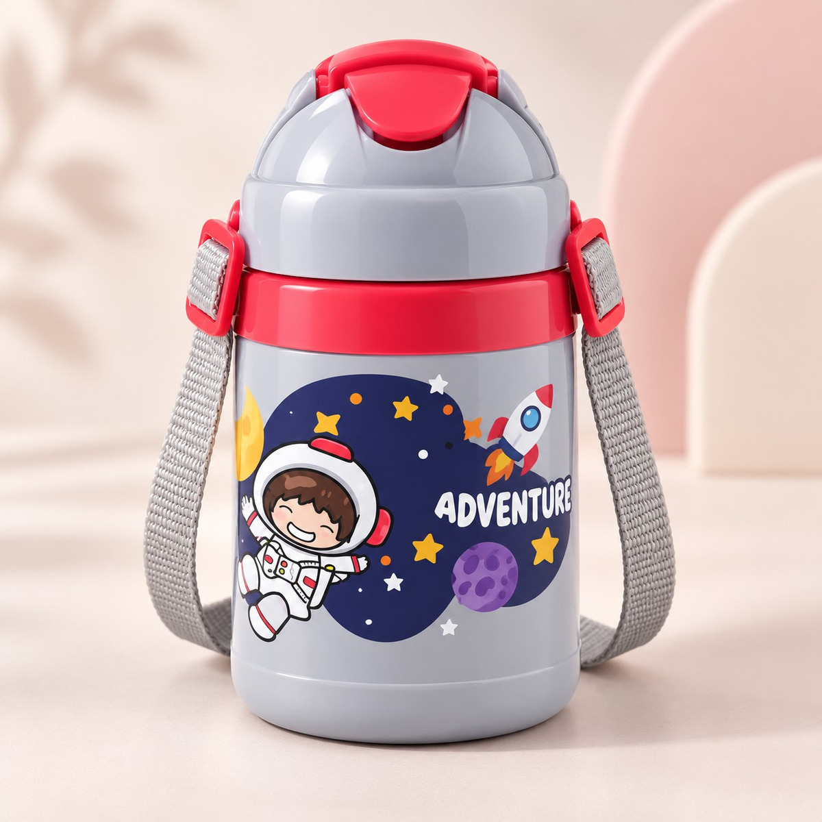 Gourde enfant Adventure avec bandoulière