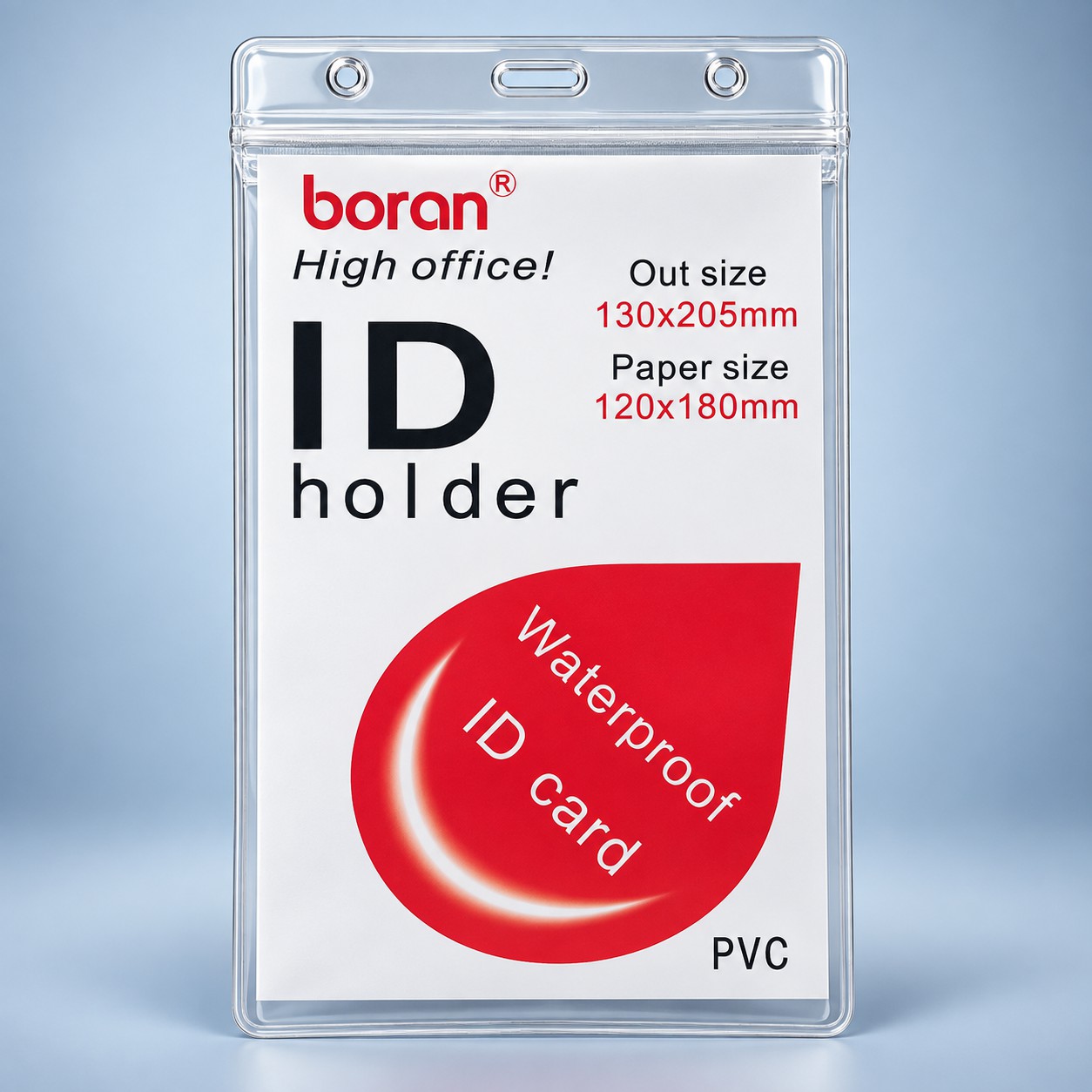 Porte-badge PVC grand format 130 × 205 mm – Boran