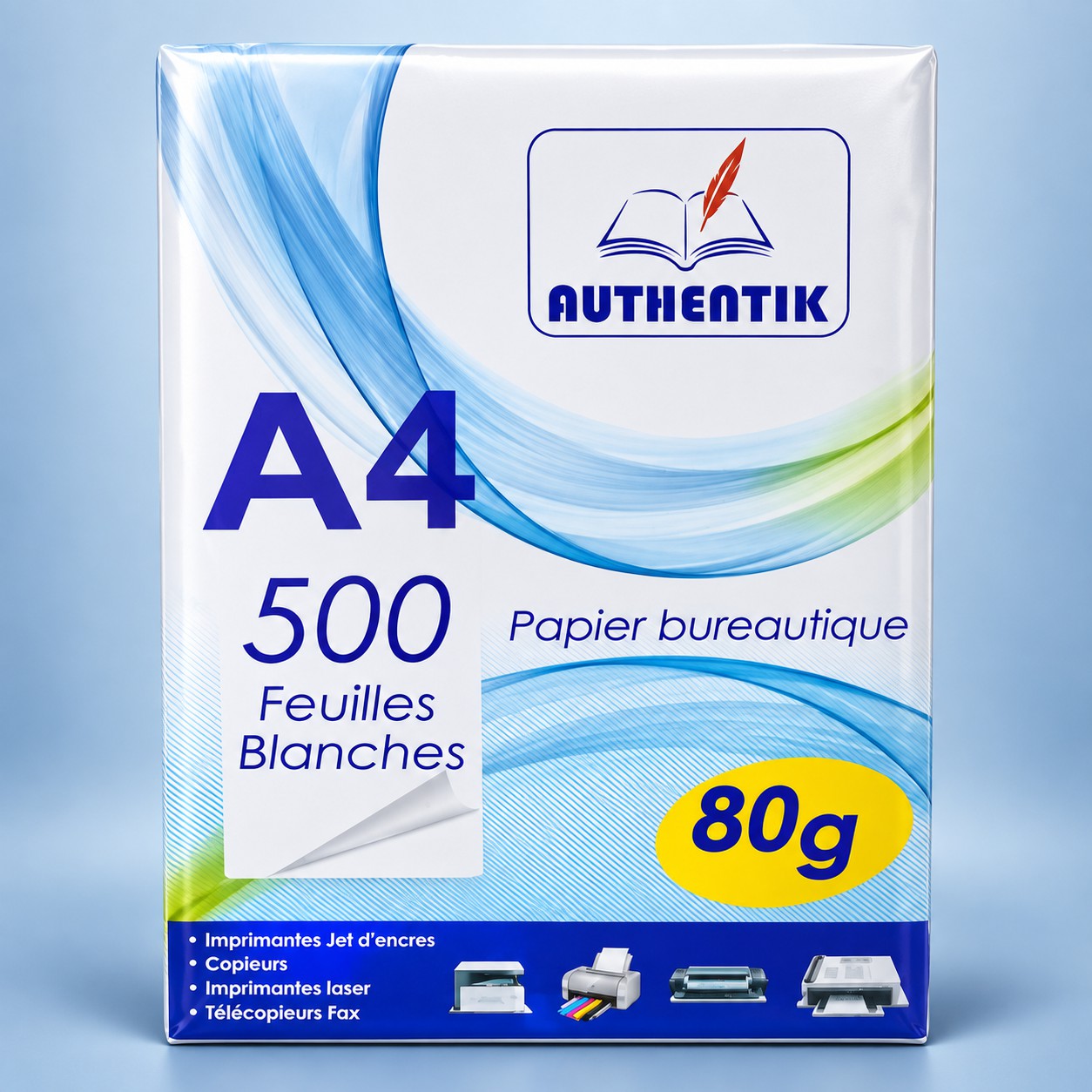 Rame de papier A4 Authentik 80 g/m² – 500 feuilles
