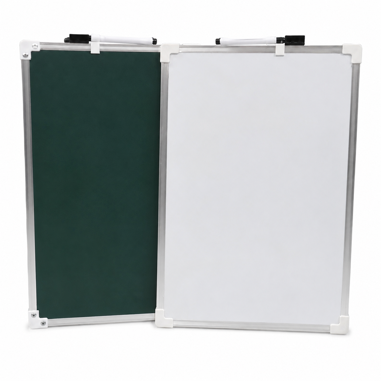 Ardoise scolaire double face 20 × 30 cm – marqueur et craie