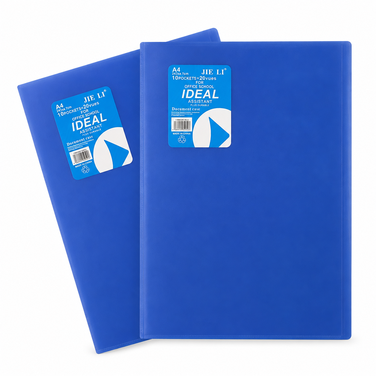 Porte-documents A4 – 20 vues, bleu